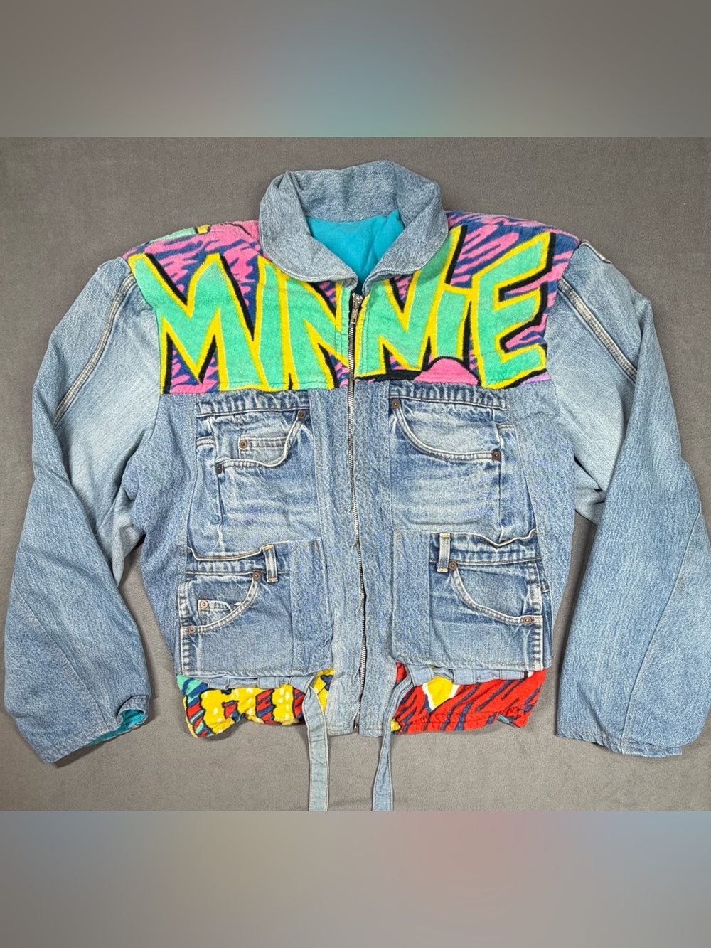 90s Vintage Too Cute Minnie Jean Jacket Made in USA